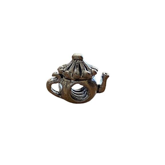 PANDORA Teapot Gold & Sterling Silver Charm - Picture 1 of 6